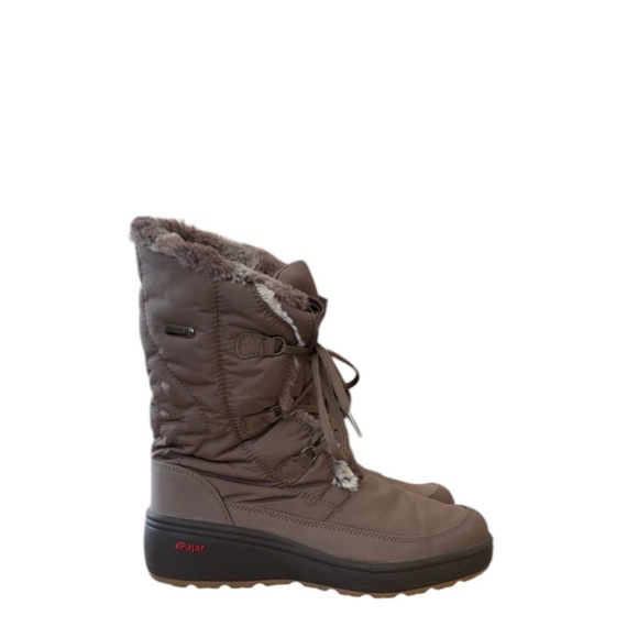 Pajar Canada Marcie Taupe Brown Ice Gripper Winter‎ Boots Size EU 39 US Size 8 - Picture 1 of 9